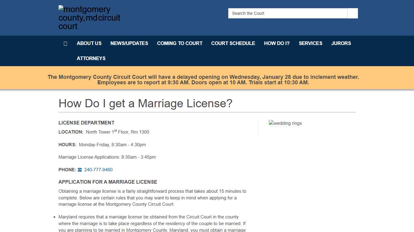 How Do I Get a Marriage License? - Montgomery County, MD Circuit Court
